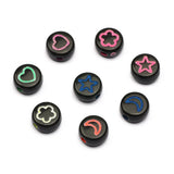 7mm Flower Star Heart Moon Pattern Acrylic Beads for Jewelry Making