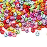 4x7mm Acrylic Emotion Pattern Beads DIY Jewelry Making Necklace Bracelet