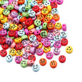 4x7mm Acrylic Emotion Pattern Beads DIY Jewelry Making Necklace Bracelet