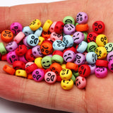 4x7mm Acrylic Emotion Pattern Beads DIY Jewelry Making Necklace Bracelet