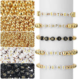 Letter Beads Set 1600Pcs + 4/6/8mm Spacer Beads for Jewelry Making