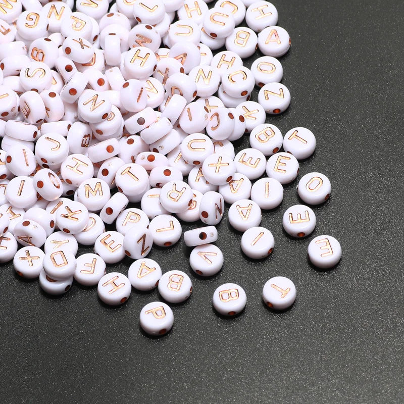 4x7mm Flat Round Acrylic Beads 100-500pcs Loose Beads for Jewelry Making DIY