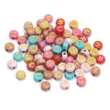 4x7mm Chocolate Alphabet Acrylic Spacer Beads for Jewelry Making