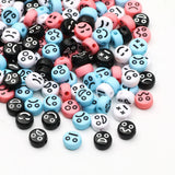4x7mm Acrylic Smiley Spacer Beads for DIY Jewelry Making