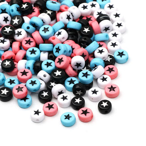 4x7mm Mixed Acrylic Letter Beads for DIY Accessories Jewelry Making