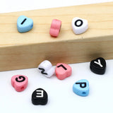 4x7mm Mixed Acrylic Letter Beads for DIY Accessories Jewelry Making