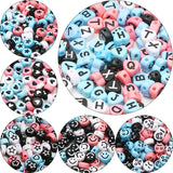 4x7mm Mixed Acrylic Letter Beads for DIY Accessories Jewelry Making