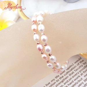 Freshwater Pearl Beads Bracelet Adjustable 7"