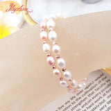 Freshwater Pearl Beads Bracelet Adjustable 7"