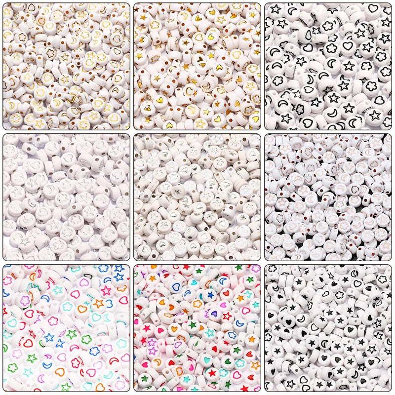 Colorful Pattern Acrylic Beads for DIY Jewelry Making