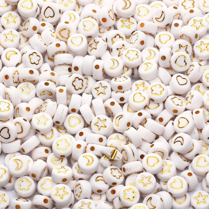 Colorful Pattern Acrylic Beads for DIY Jewelry Making