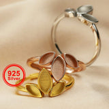 8MM Breast Milk Resin Marquise Ring 925 Sterling Silver
