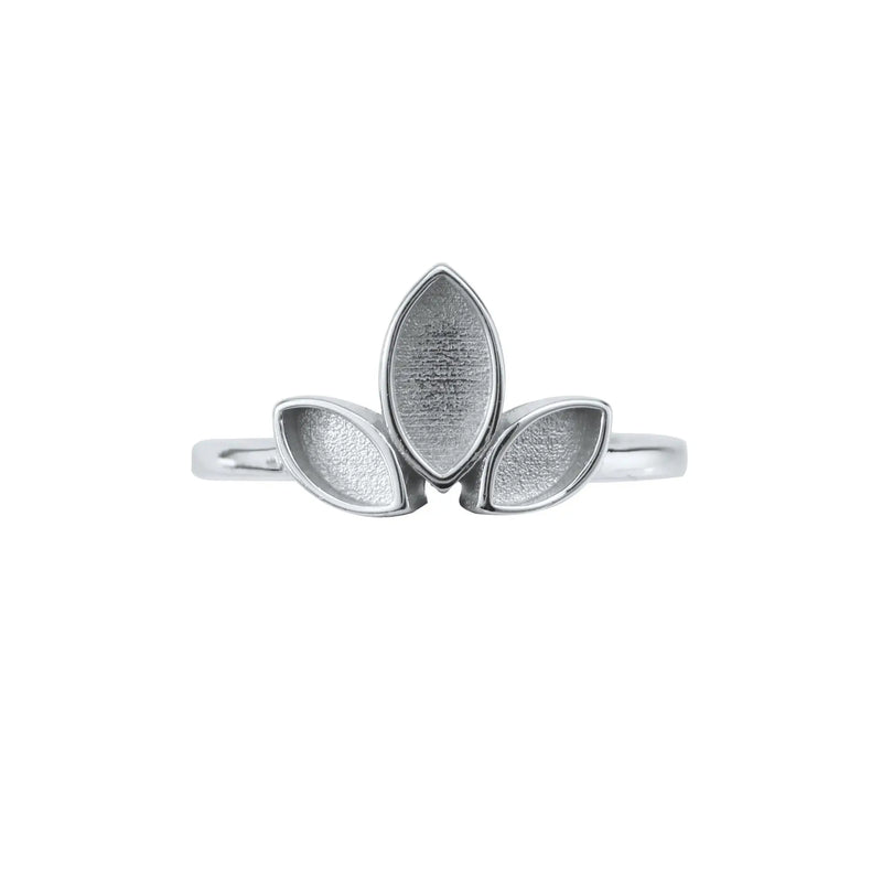 8MM Breast Milk Resin Marquise Ring 925 Sterling Silver
