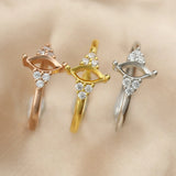4x8MM Marquise Prong Ring Settings 925 Sterling Silver