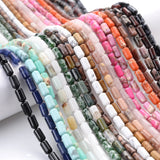 4x8mm Natural Stone Cylinder Beads for Jewelry Making DIY Bracelet