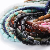 4x8mm Natural Stone Cylinder Beads for Jewelry Making DIY Bracelet