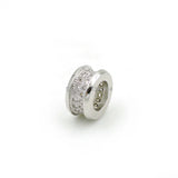 Micro Pave Clear CZ Spacer Beads for DIY Bracelets or Necklaces Jewelry