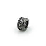 Micro Pave Clear CZ Spacer Beads for DIY Bracelets or Necklaces Jewelry
