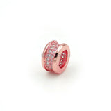 Micro Pave Clear CZ Spacer Beads for DIY Bracelets or Necklaces Jewelry