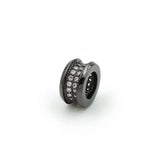 Micro Pave Clear CZ Spacer Beads for DIY Bracelets or Necklaces Jewelry