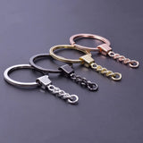 5/10/15 pcs Long Round Key Chain Key Ring For Jewelry Making DIY Material