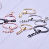 5/10/15 pcs Long Round Key Chain Key Ring For Jewelry Making DIY Material