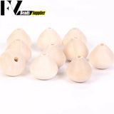 Natural Wood Beads Conical Shape Charms for Jewelry Making DIY Crafts