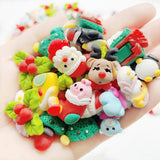 Resin Christmas Tree Bell Snowman Patch Crafts DIY Jewelry Making Accessories