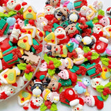 Resin Christmas Tree Bell Snowman Patch Crafts DIY Jewelry Making Accessories