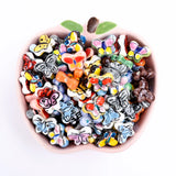 14x18mm Butterfly Ceramic Beads for Jewelry Making, 5/10/20 pcs