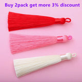 Earrings Tassel Pendant Crafts Diy Jewelry Making Bags Keychain Satin Fringe