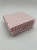 50PCS 8X8CM Pink Green Silver Polish Cleaning Wiping Cloth Opp Bags