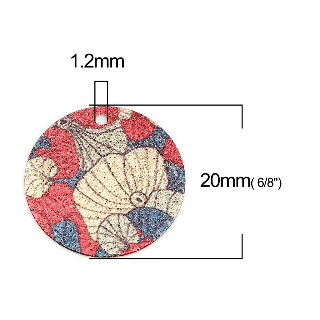 20mm Enamel Painting Pendant Charms For Jewelry Making