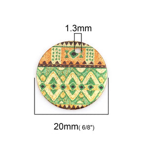 20mm Enamel Painting Pendant Charms For Jewelry Making