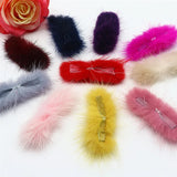 3*7 Cm Mink Fur Pom-pom Bow Tie DIY Hairpin Headdress Corsage Bow Tie