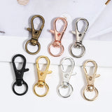 10 Pcs Silver Lobster Clasp Keychain Ring Swivel Handbag Straps Clasp