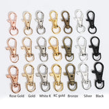 10 Pcs Silver Lobster Clasp Keychain Ring Swivel Handbag Straps Clasp
