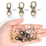 10 Pcs Silver Lobster Clasp Keychain Ring Swivel Handbag Straps Clasp
