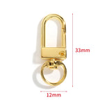 Stainless Steel Spring Buckles Dog Chain Snap Hook Carabiner 12X33MM