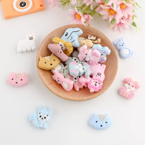 5/10 Cartoon Silicone Beads for DIY Food Pen/Necklace Jewelry