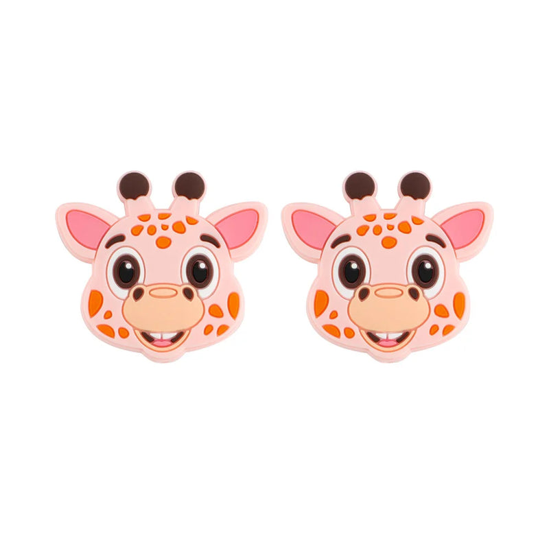 Giraffe Head Silicone Animal Beads DIY Baby Toy BPA