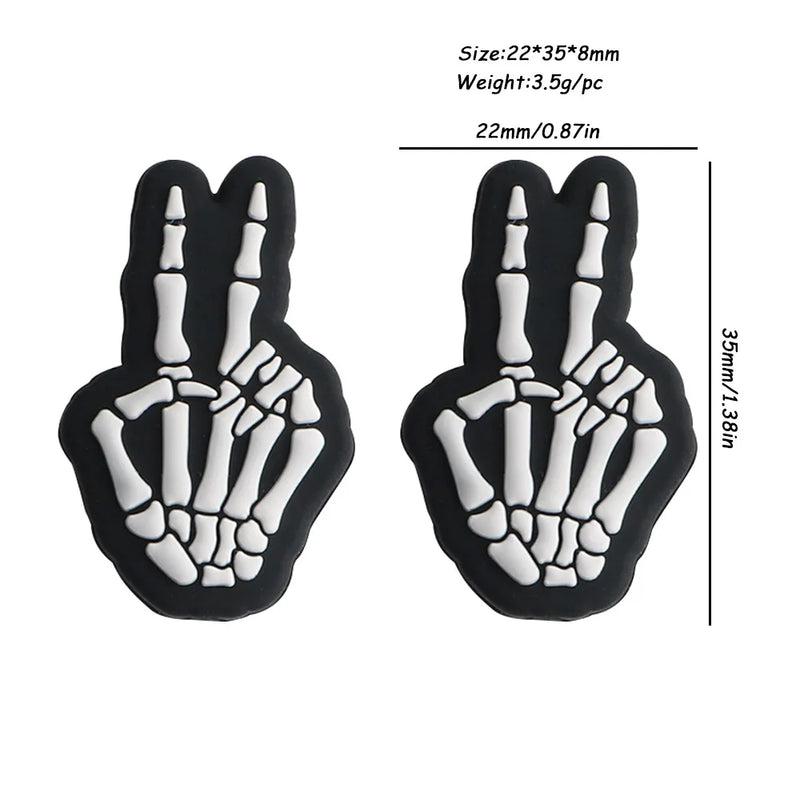 Cartoon Silicone Skull Hand Cow Goat Food BPA DIY Baby Teething Beads
