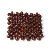 Wooden Beads Woven Earring Charms Geometric Pendant for Jewelry Making
