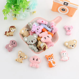 Silicone Animal Beads Mixed BPA DIY Pacifier Chain