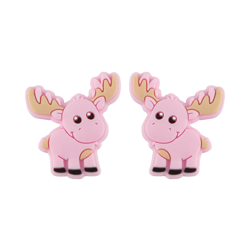5/10 Pcs Silicone Animal Beads Food Silicone Tooth Beads DIY Pacifier Chain BPA