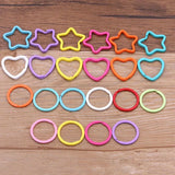 Colorful Alloy Open Rings Lobster Clasp Hooks Ball Chains DIY Jewelry