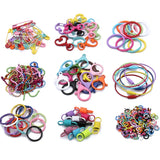 Colorful Alloy Open Rings Lobster Clasp Hooks Ball Chains DIY Jewelry