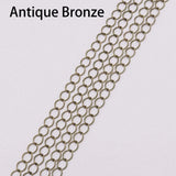 10M/Lot Long Open Link Ring Extension Chains for DIY Jewelry Making