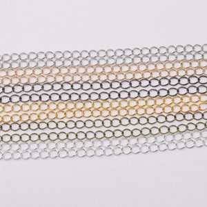 10M/Lot Long Open Link Ring Extension Chains for DIY Jewelry Making