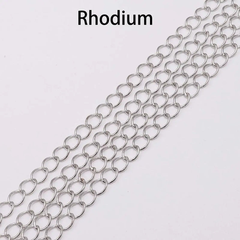 10M/Lot Long Open Link Ring Extension Chains for DIY Jewelry Making